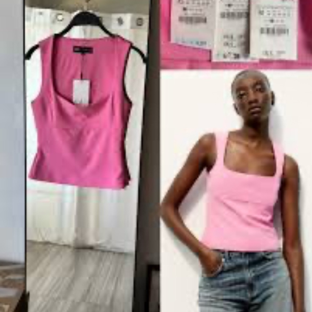 Zara Vibrant Pink Tank Top